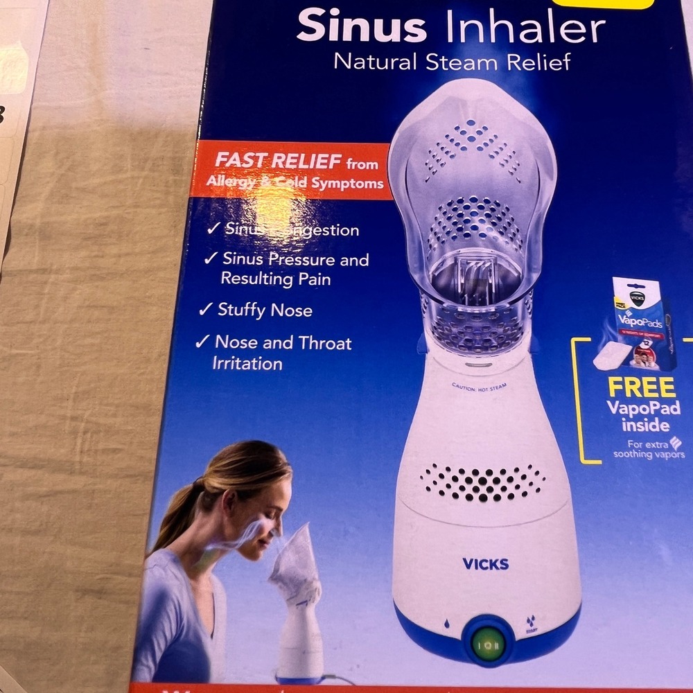 Vicks Sinus Inhaler Personal Steam Relief VIH200V4 White Open Box Item - Picture 3 of 10